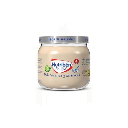 nutriben potito inicio a la carne pollo con arroz y zanahorias 1 envase 120 g