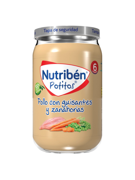 Nutriben pollo con guisantes y zanahorias 235g
