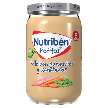 Nutriben pollo con guisantes y zanahorias 235g