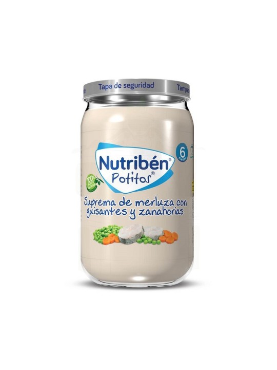 Nutribén Suprema Merluza con Guisantes Zanahorias 235 gr