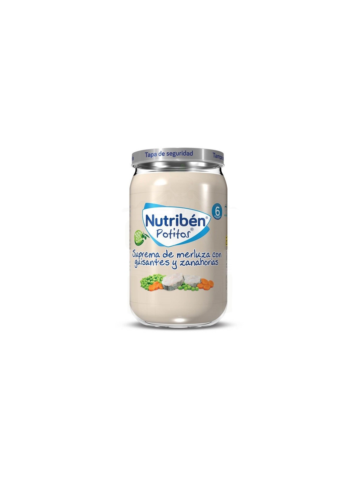 Nutribén Suprema Merluza con Guisantes Zanahorias 235 gr