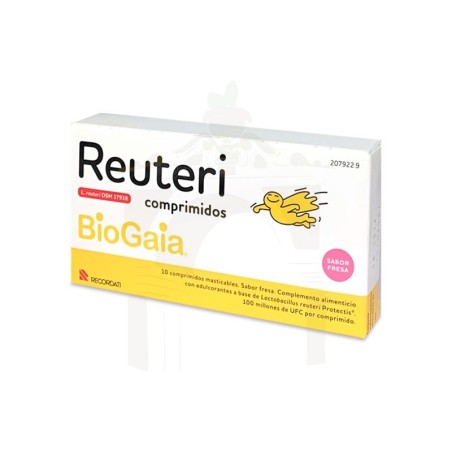 Reuteri comprimidos 10 comprimidos sabor fresa
