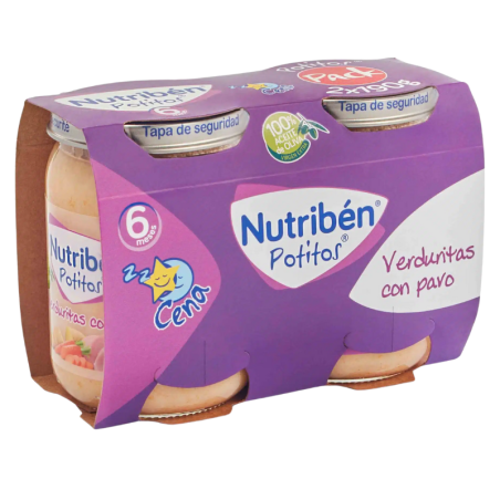 Nutriben cena verduritas con pavo 2 potitos 190 G