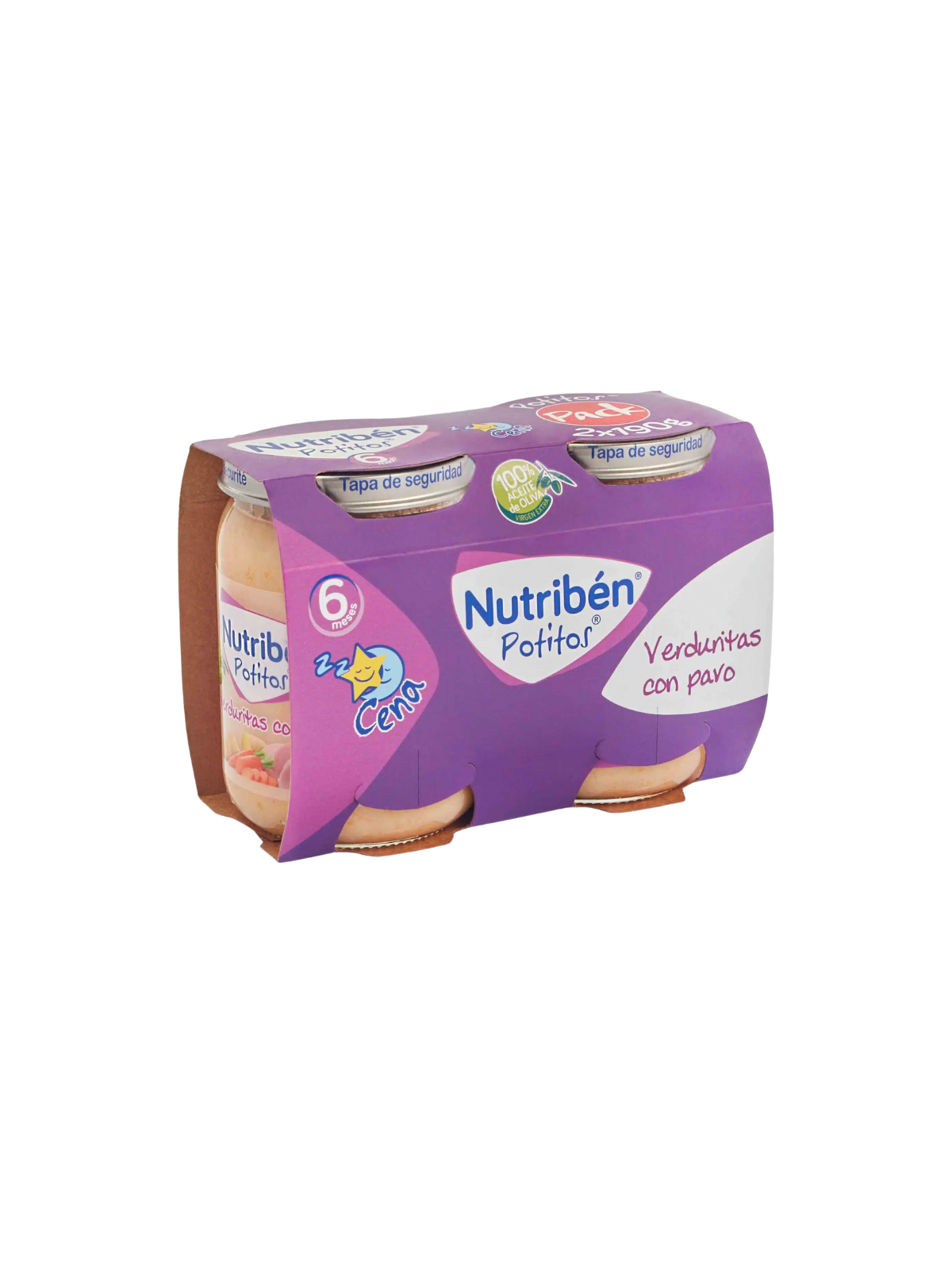 Nutriben cena verduritas con pavo 2 potitos 190 G