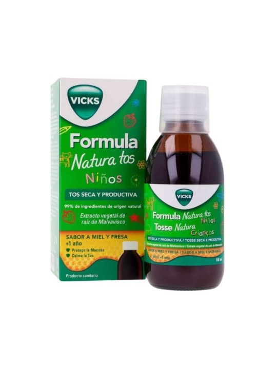 Formula Natura Tos Niños 1 Frasco 140ml Sabor Miel Y Fresa
