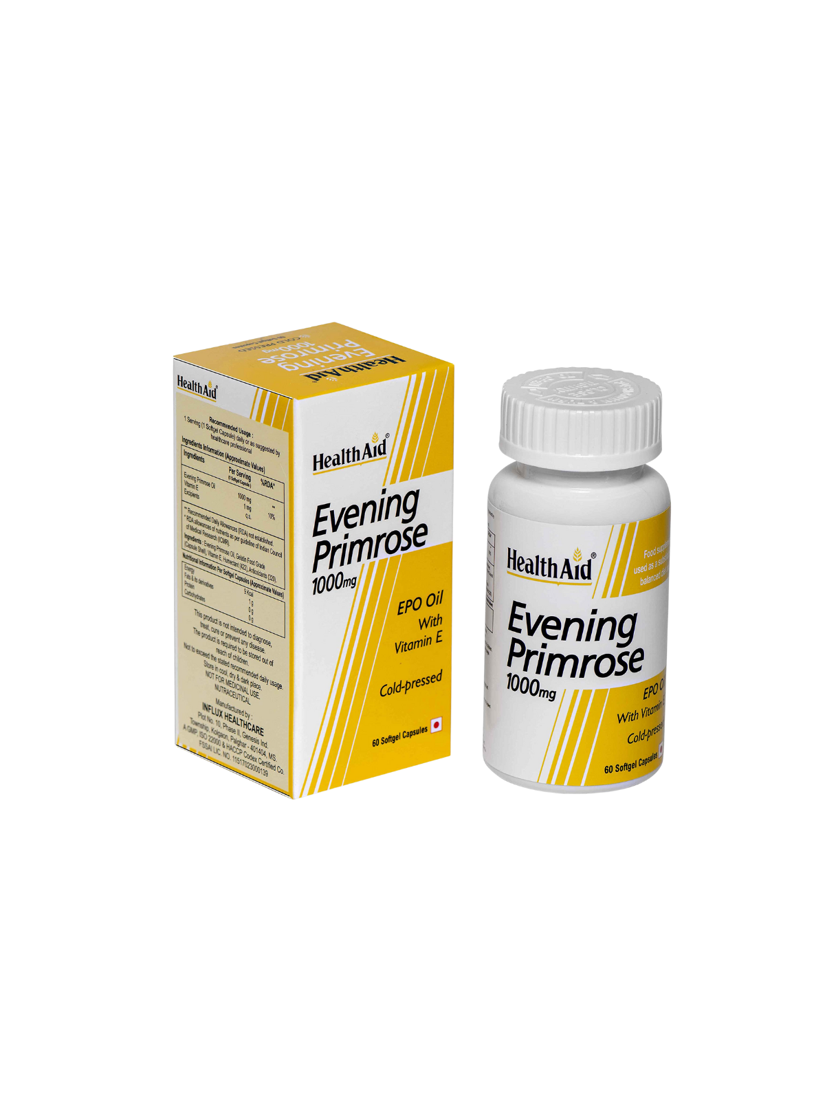 Aceite de onagra 1000 mg  60 caps health aid