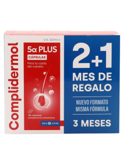 Complidermol 5 alfa plus 180 caps pack 2 + 1