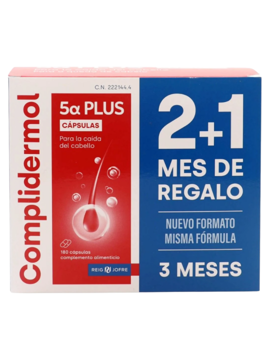 Complidermol 5 alfa plus 180 caps pack 2 + 1
