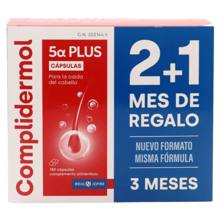 Complidermol 5 alfa plus 180 caps pack 2 + 1