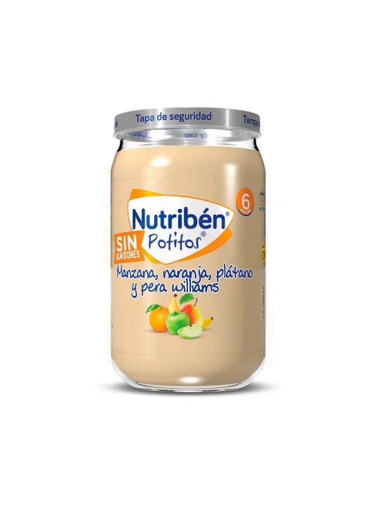 nutriben potitos manzana, naranja, plátano y pera williams 1 envase 235 g