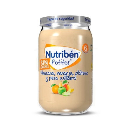 nutriben potitos manzana, naranja, plátano y pera williams 1 envase 235 g