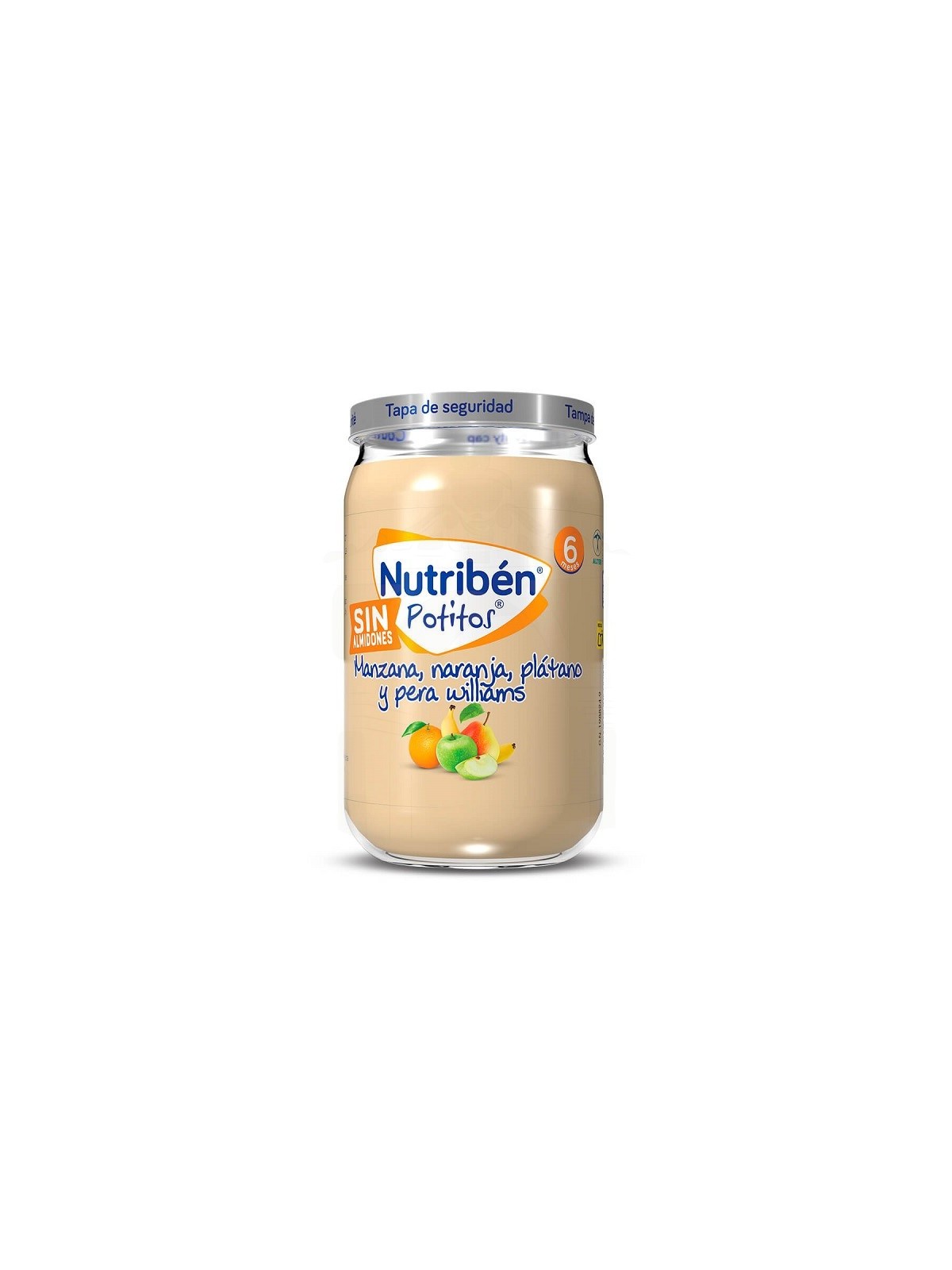 nutriben potitos manzana, naranja, plátano y pera williams 1 envase 235 g
