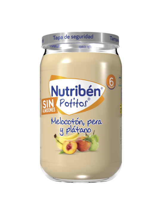 nutriben potitos melocotón, pera y plátano 1 envase 235 g