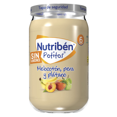 nutriben potitos melocotón, pera y plátano 1 envase 235 g