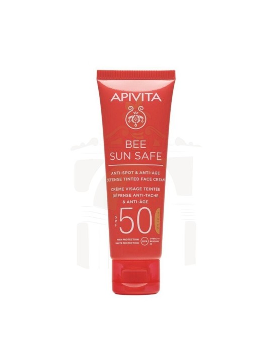 Apivita Bee Sun Safe Antiedad y Antimanchas con Color SPF 50 50 ml