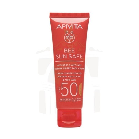 Apivita Bee Sun Safe Antiedad y Antimanchas con Color SPF 50 50 ml