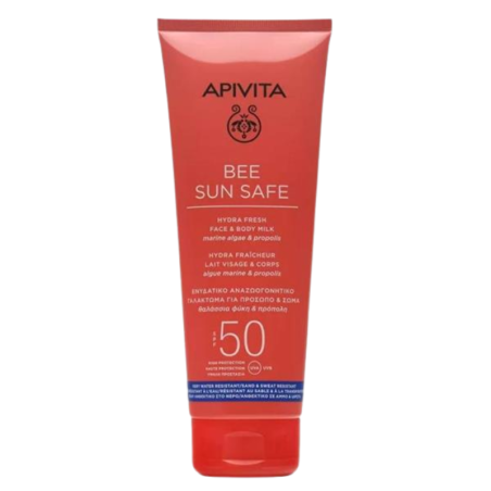 Apivita Bee Sun Safe Hydra Fresh Leche Facial y Corporal SPF 50 100 ml