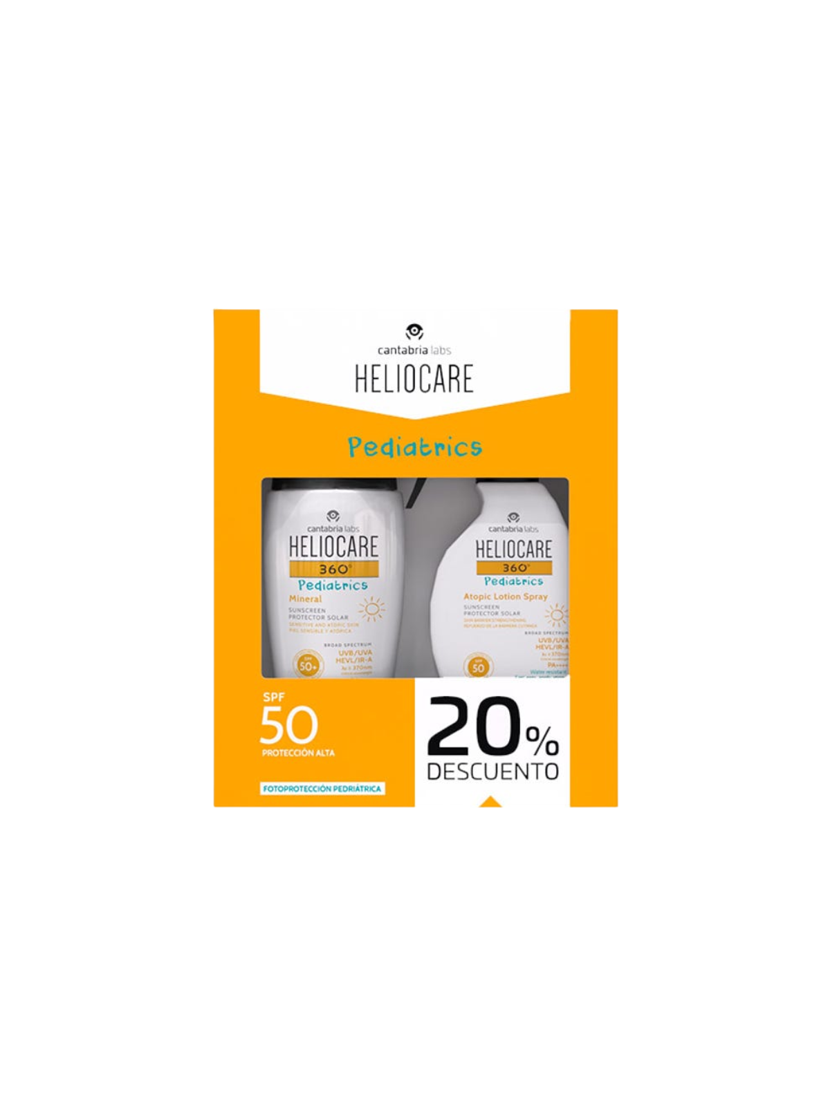 Heliocare 360º pack pediatrics mineral protect + atopic lotion spray