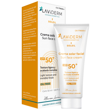 Laviderm crema solar facial spf 50+