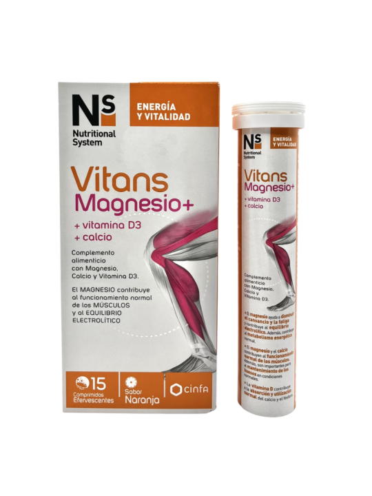 Ns vitans magnesio+ 15 comp efervescentes
