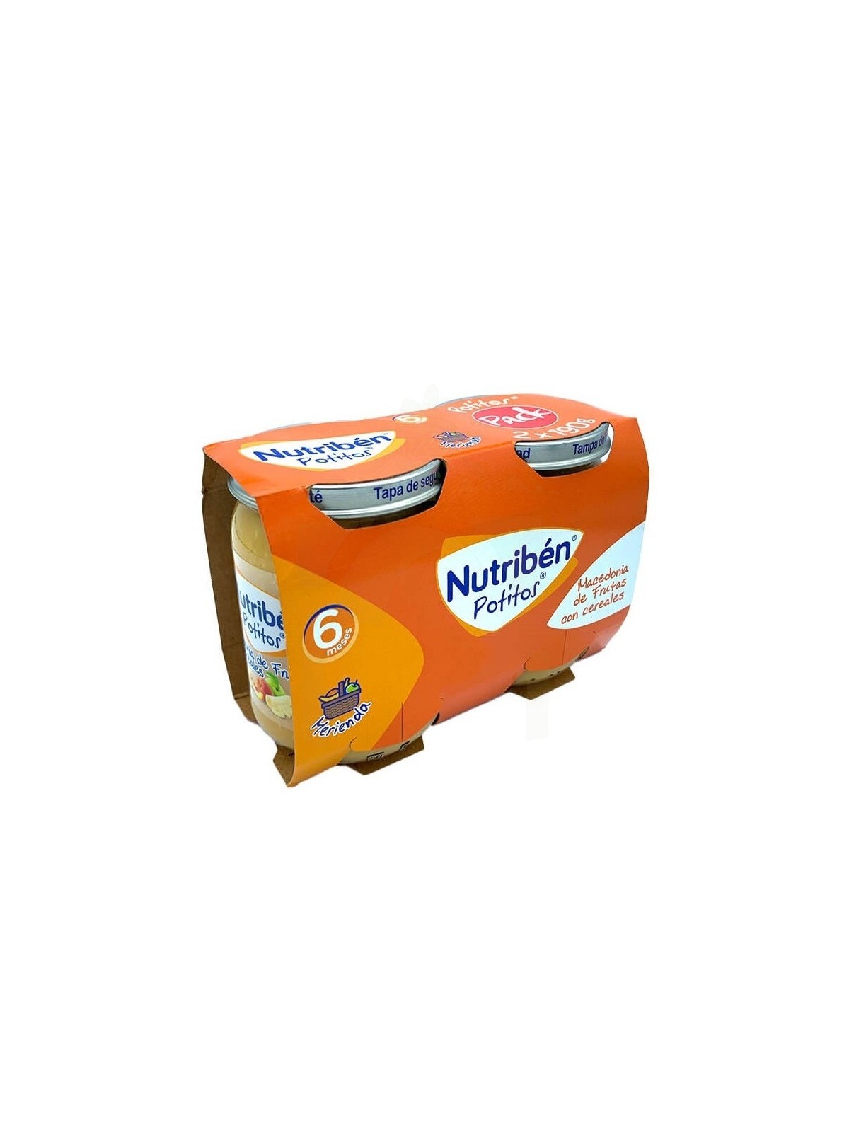 Nutriben potitos macedonia DE FRUTAS CON CEREALES 2 ENVASES 190 G