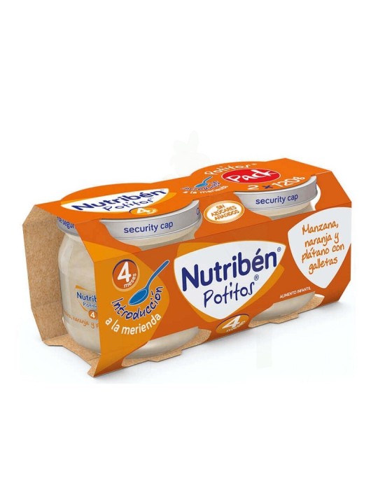 Nutriben potitosplatano naranja y galleta 2 envases 190 G