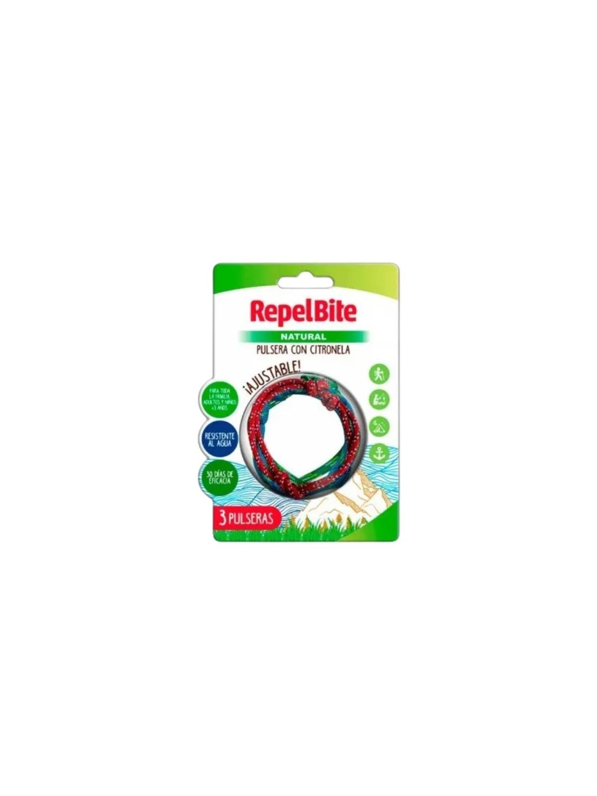 Repel bite natural pulsera de cuerda con citronela 3 unidades