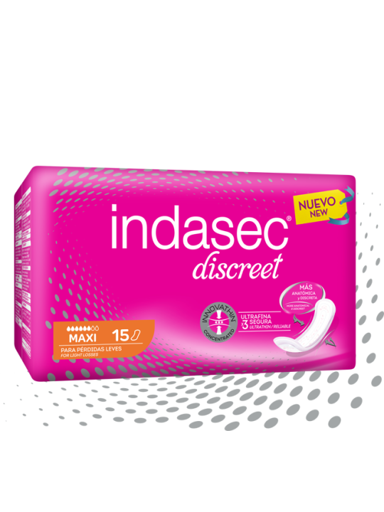 Indasec discret maxi 15 uds