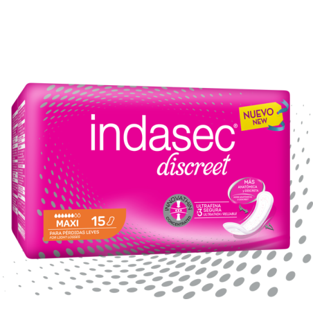 Indasec discret maxi 15 uds