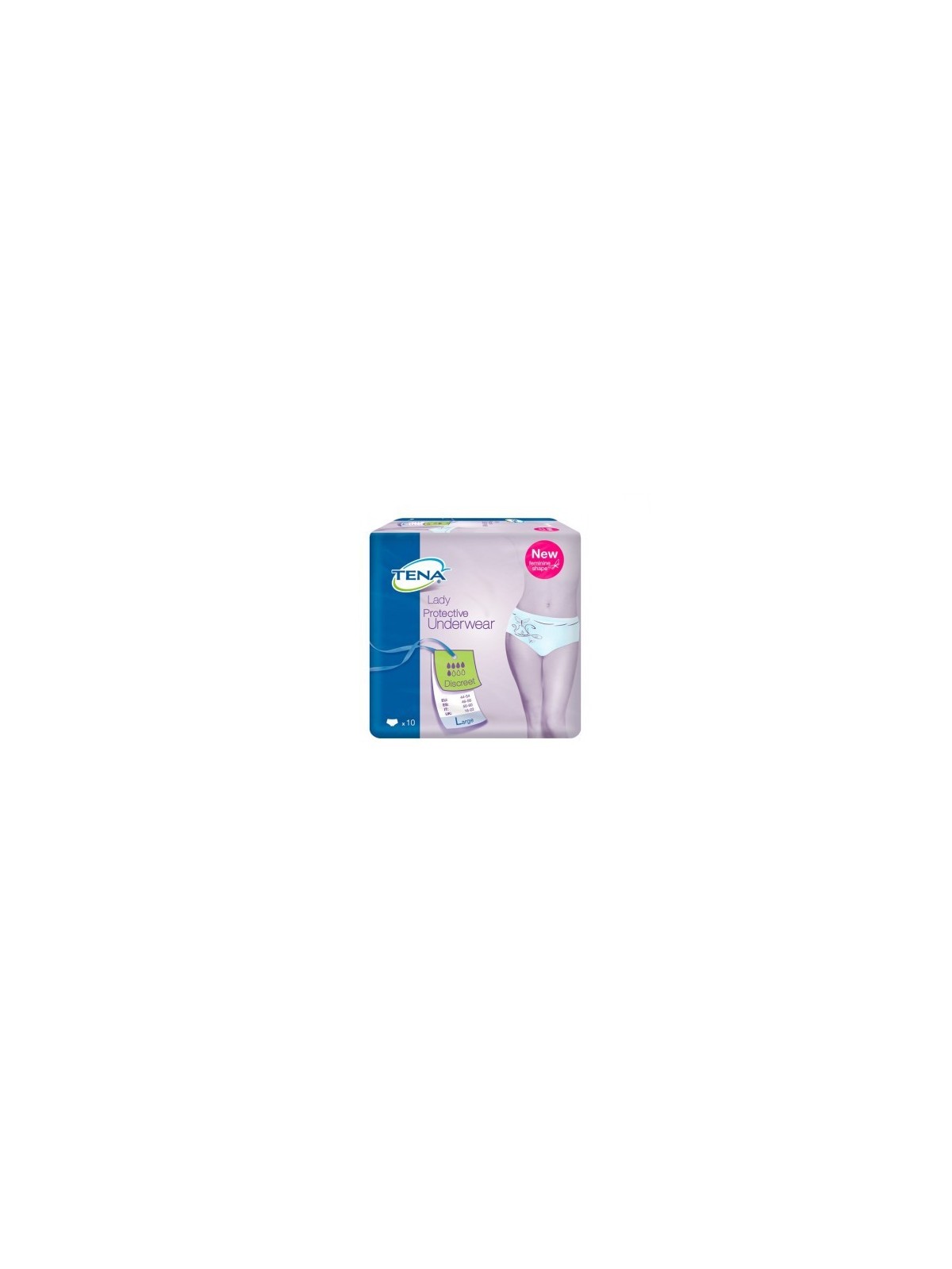 Tena underwear braga discreet large 10 uds