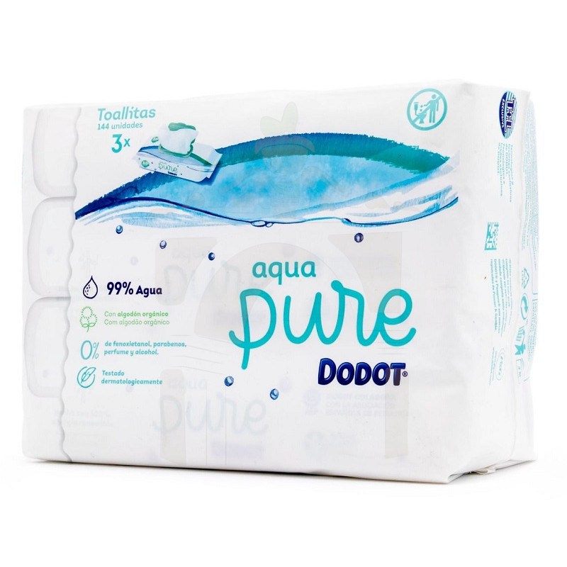 Comprar Dodot Aqua Pure 12 Toallitas. Limpieza del bebé. al mejor  precio