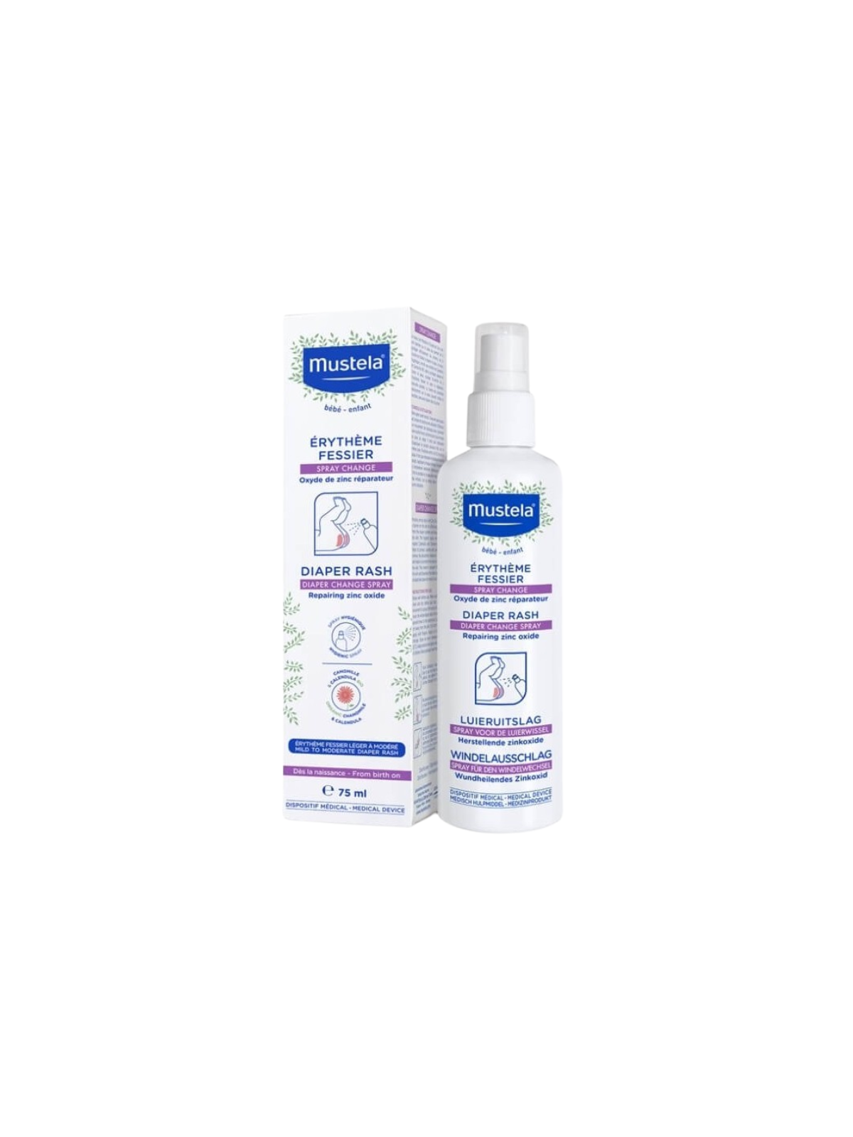 Mustela spray cambio de pañal 1 envase 75 ml