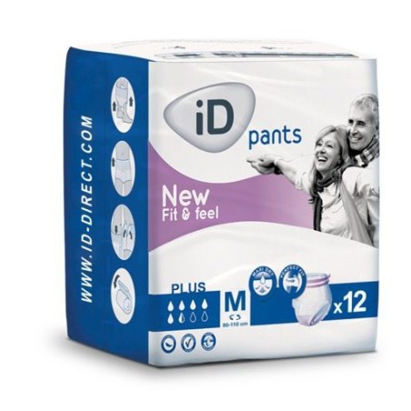 Id pants plus talla mediana 12 uds