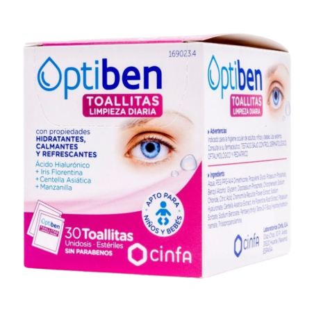 Optiben toallita con locion limpiadora higiene 30 uds