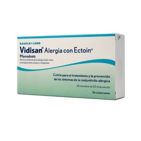 Vidisan alergia con ectoin colirio 20 monodosis