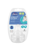 Chicco physio tetina silicona 2 m+ flujo medio 2 unidades