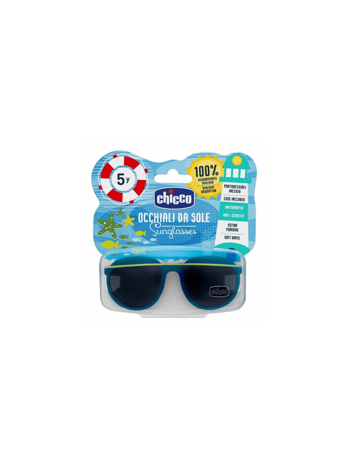 Chicco gafas de sol azul / verde 5 años