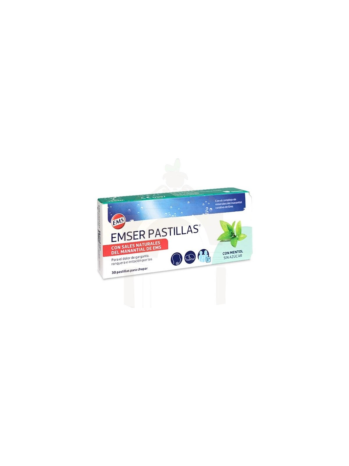 Emser con Mentol Sin Azúcar 30 Pastillas Para Chupar