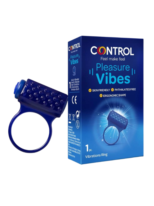 Control estimulador pleasure vibes anillo vibrador
