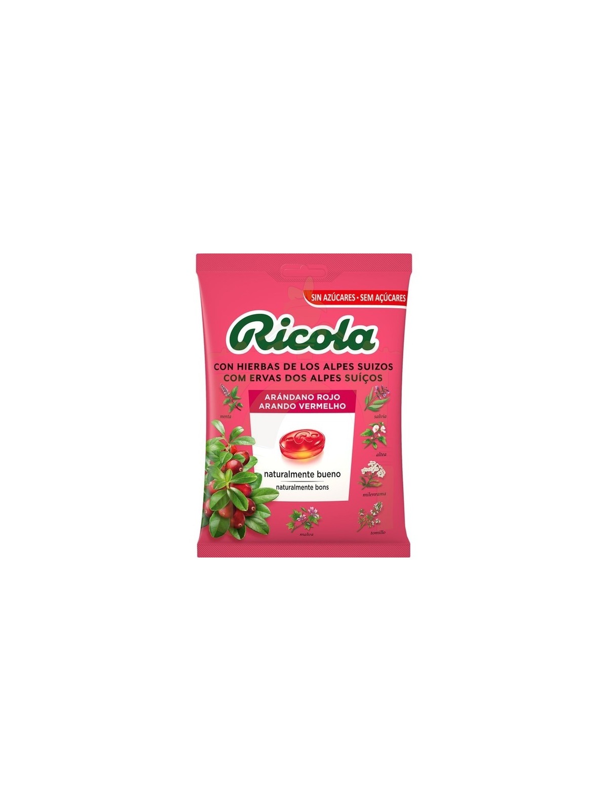 Ricola Caramelos Arándano Rojo bolsa 70 gr