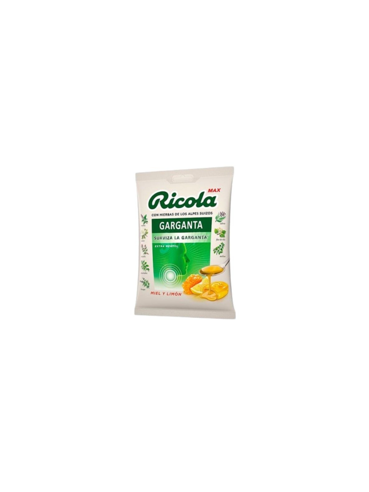 Ricola bolsa miel y limón extra mentol 70g