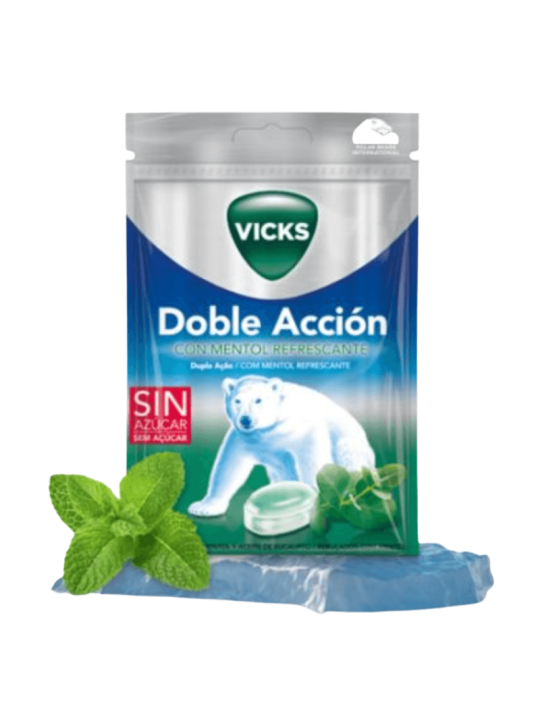 Vicks caramelos doble acción menta bolsa 72g