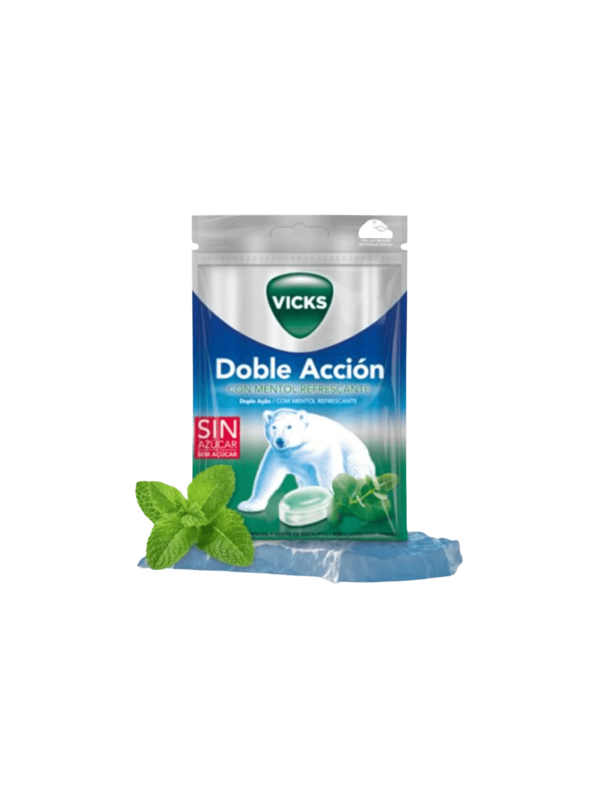 Vicks caramelos doble acción menta bolsa 72g