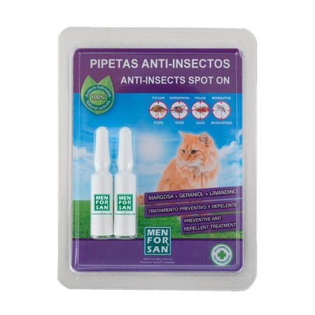 Menforsan pipetas Anti Insectos para gatos 2 uds