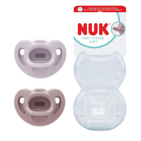 Nuk chupete first choice soft 0-6 meses 2 unidades