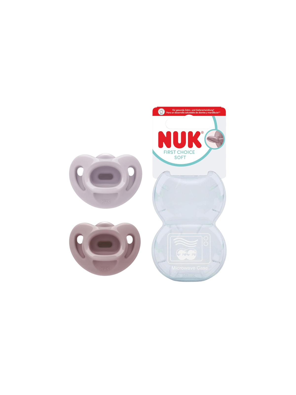 Nuk chupete first choice soft 0-6 meses 2 unidades