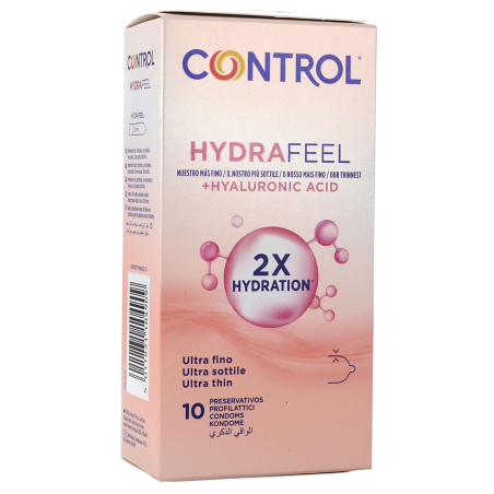 Control Hydrafeel Preservativos Ultrafinos con Ácido Hialurónico 10 Uds