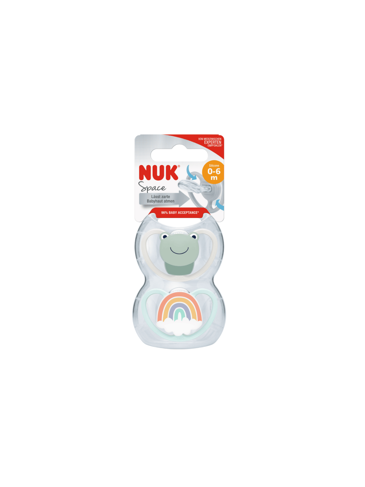 Nuk space Chupete silicona 0-6 meses 2 unidades