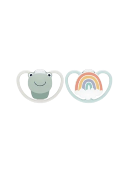 Nuk space Chupete silicona 0-6 meses 2 unidades