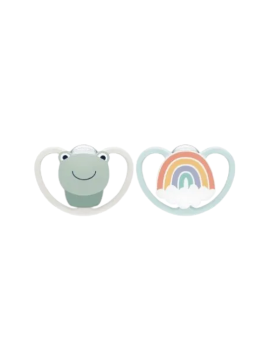 Nuk space Chupete silicona 0-6 meses 2 unidades